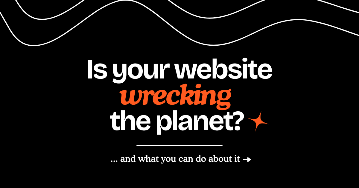 Is your website wrecking the planet? Duology Digital blog header.